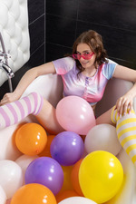 With Colorful Ballons In The Bathtube-00